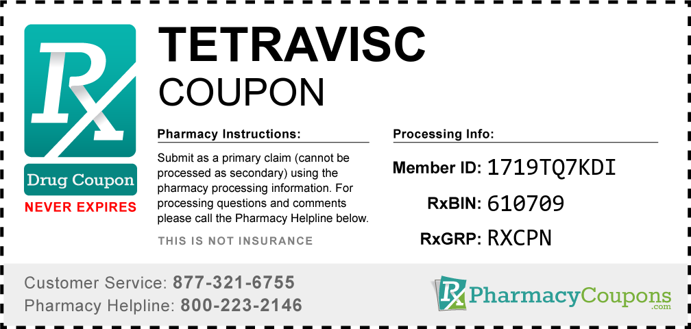 Tetravisc Prescription Drug Coupon with Pharmacy Savings