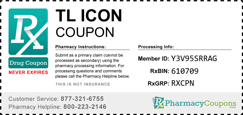 Tl icon Prescription Drug Coupon with Pharmacy Savings
