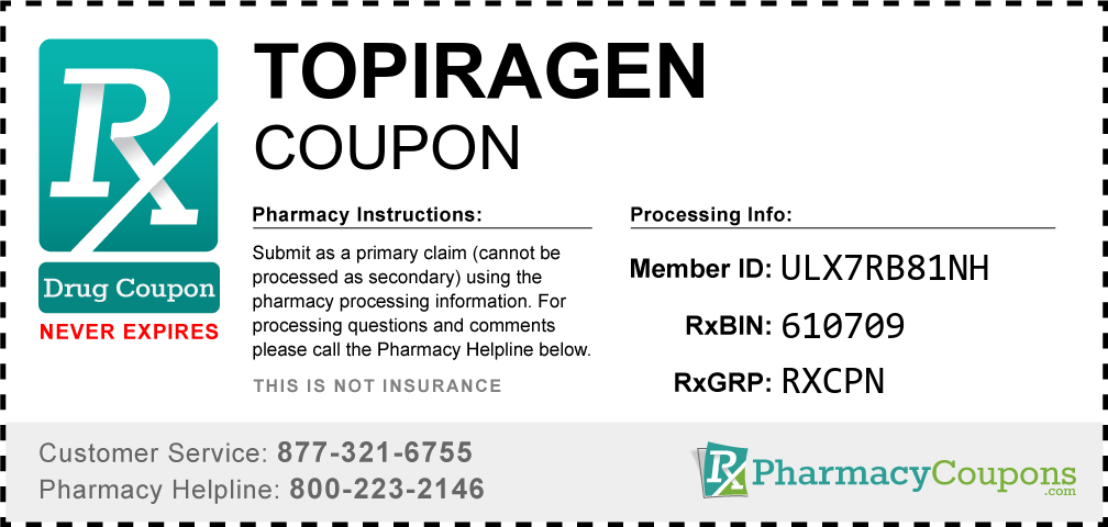 Topiragen Prescription Drug Coupon with Pharmacy Savings