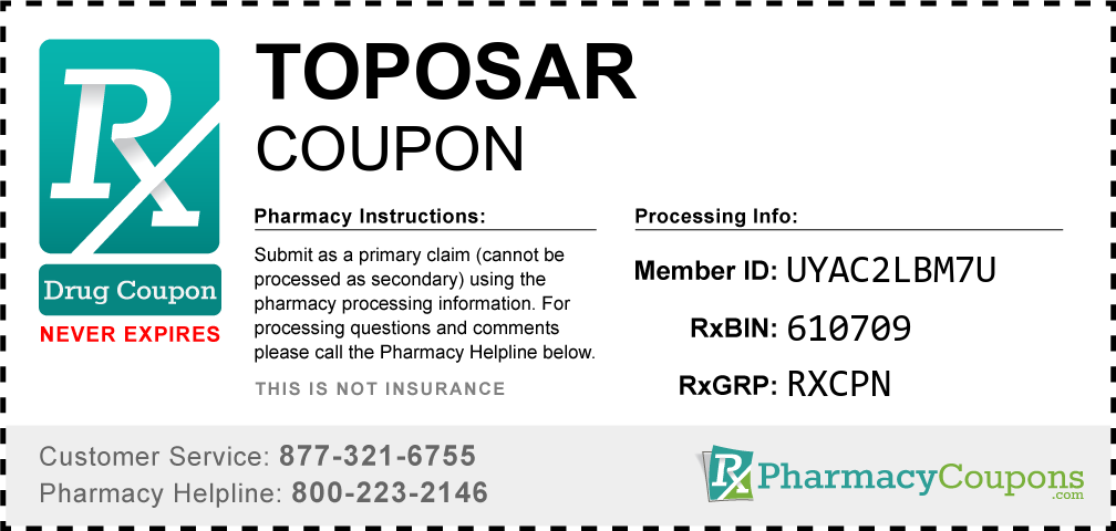 Toposar Prescription Drug Coupon with Pharmacy Savings