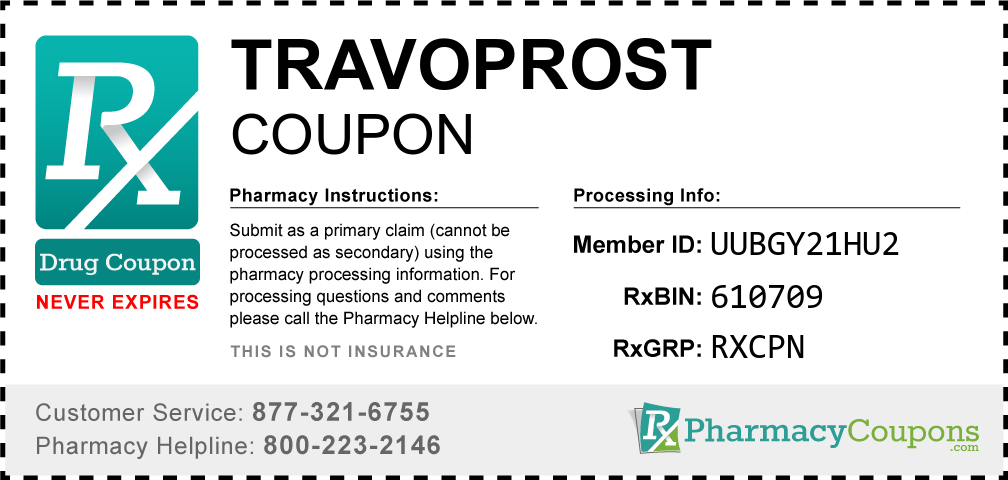 Travoprost Prescription Drug Coupon with Pharmacy Savings