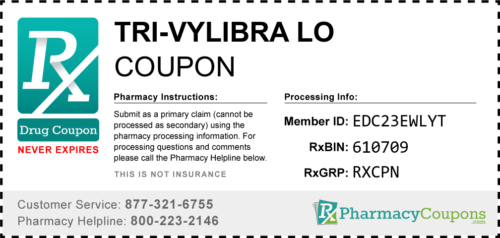 Tri-vylibra lo Prescription Drug Coupon with Pharmacy Savings