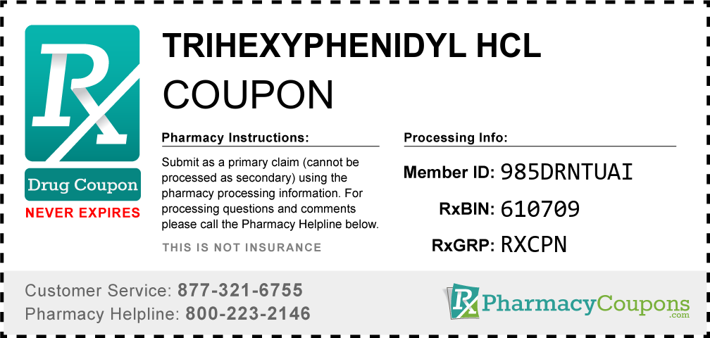 Trihexyphenidyl hcl Prescription Drug Coupon with Pharmacy Savings