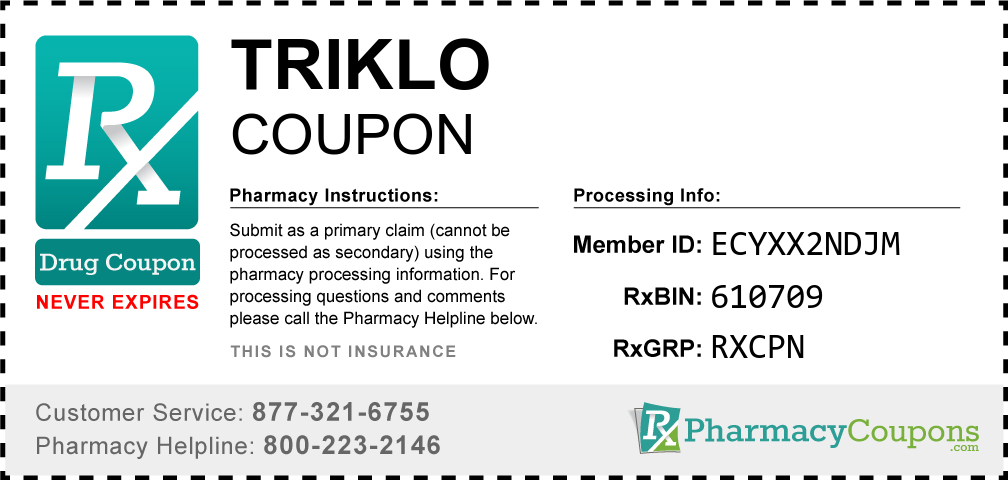 Triklo Prescription Drug Coupon with Pharmacy Savings