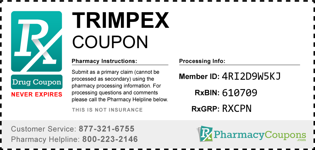Trimpex Prescription Drug Coupon with Pharmacy Savings