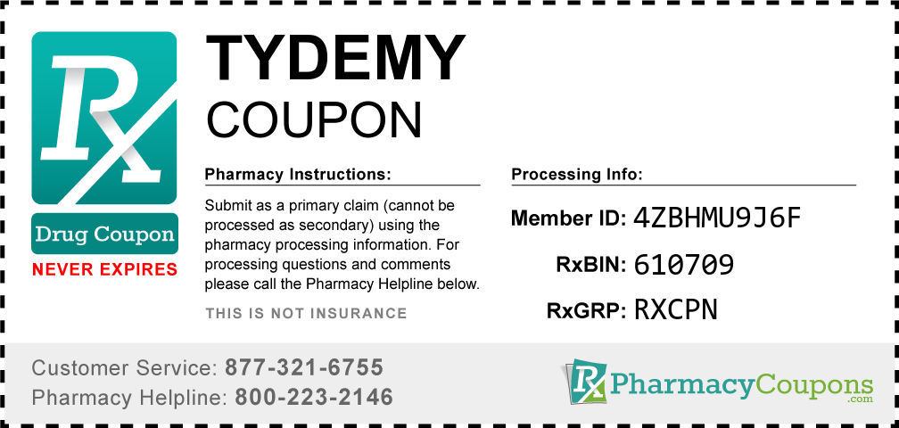 Tydemy Prescription Drug Coupon with Pharmacy Savings