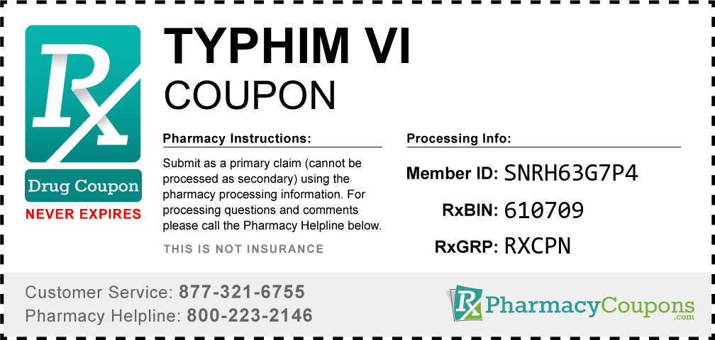 Typhim vi Prescription Drug Coupon with Pharmacy Savings