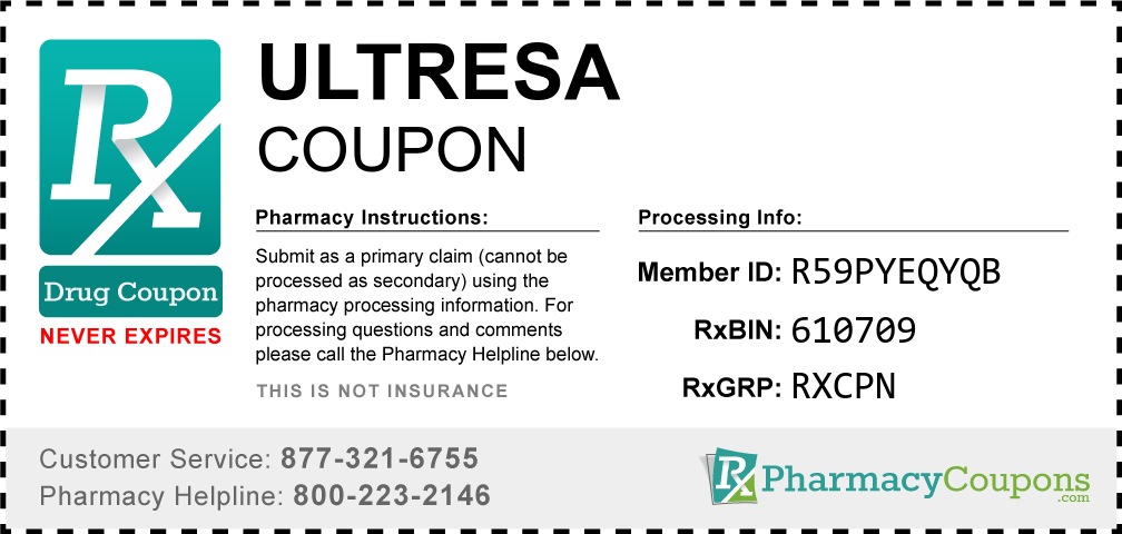 Ultresa Prescription Drug Coupon with Pharmacy Savings