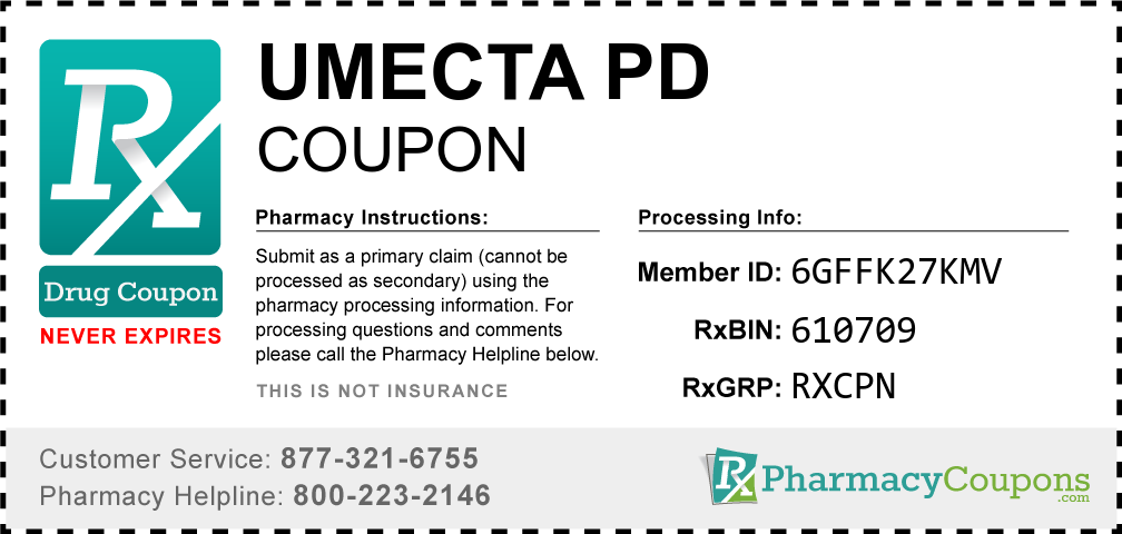 Umecta pd Prescription Drug Coupon with Pharmacy Savings