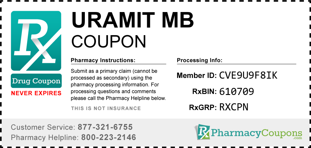 Uramit mb Prescription Drug Coupon with Pharmacy Savings