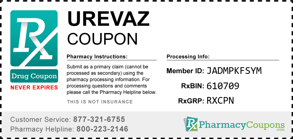 Urevaz Prescription Drug Coupon with Pharmacy Savings