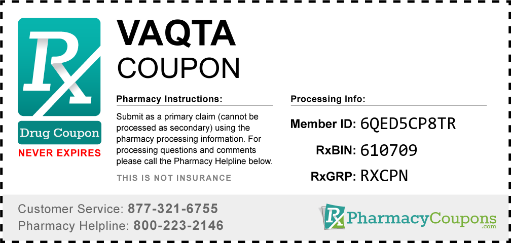 Vaqta Prescription Drug Coupon with Pharmacy Savings
