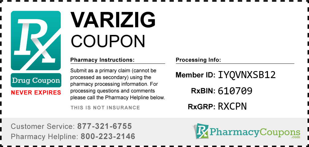 Varizig Prescription Drug Coupon with Pharmacy Savings