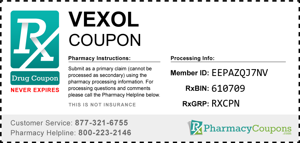 Vexol Prescription Drug Coupon with Pharmacy Savings
