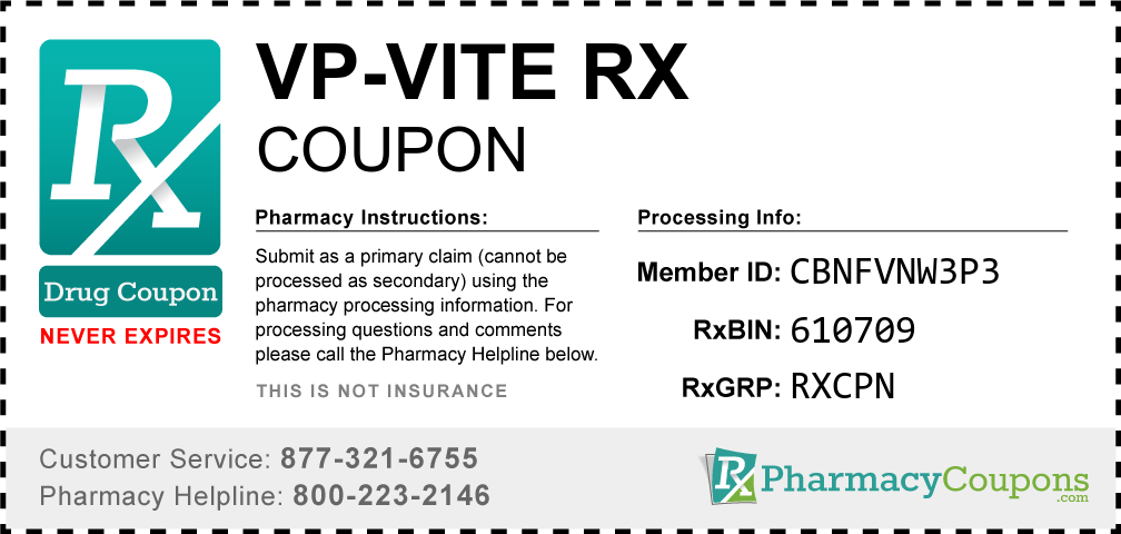 Vp-vite rx Prescription Drug Coupon with Pharmacy Savings