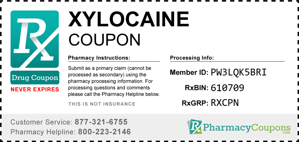 Xylocaine Prescription Drug Coupon with Pharmacy Savings