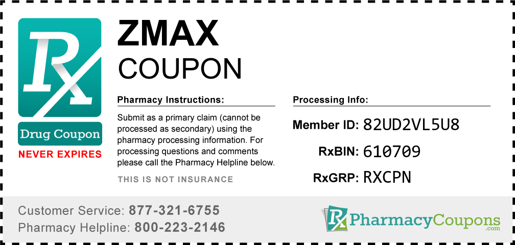 Zmax Prescription Drug Coupon with Pharmacy Savings