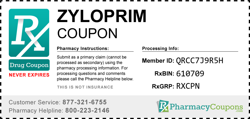 Zyloprim Prescription Drug Coupon with Pharmacy Savings